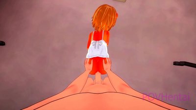 Ragazza mostro di fiamma elementare